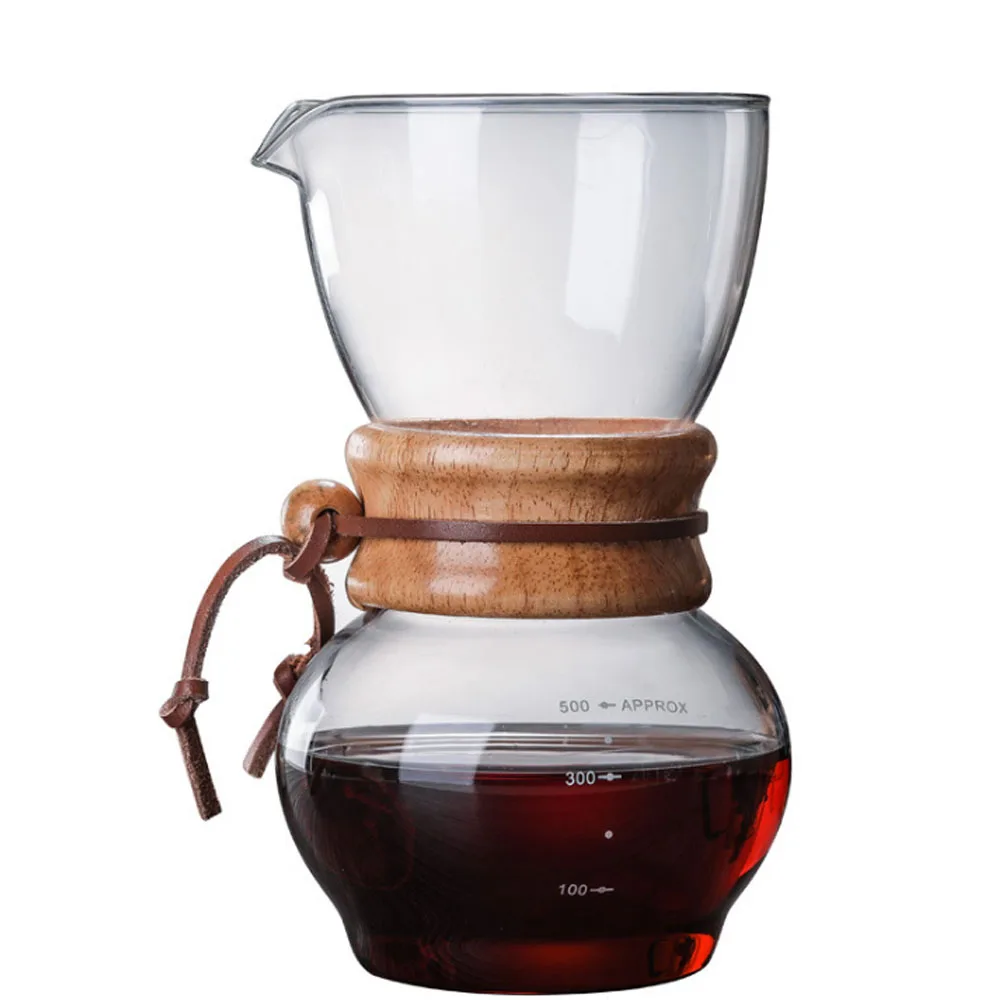 Ecocoffee 480 мл термостойкий стеклянный горшок Перколятор V60 бариста ручной капельный