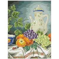 fruit grapes and oranges patterns counted cross stitch 11ct 14ct 18ct diy chinese cross stitch kits embroidery needlework sets