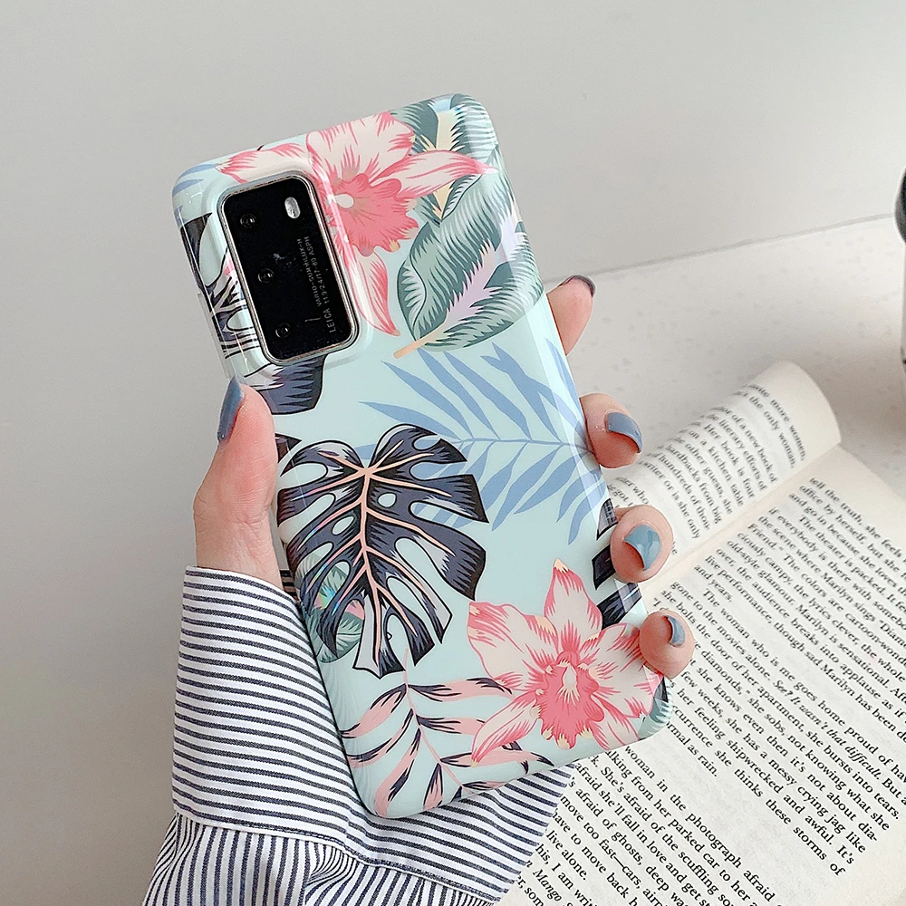 Лазерный цветной чехол для телефона Huawei P20 P30 P40 Lite Pro Mate 20 30 мягкий IMD|Бамперы| |
