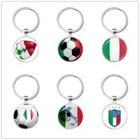 italian football team emblem keychains italy flag and football logo key ring jewelry european football 2020 funs cool men gift