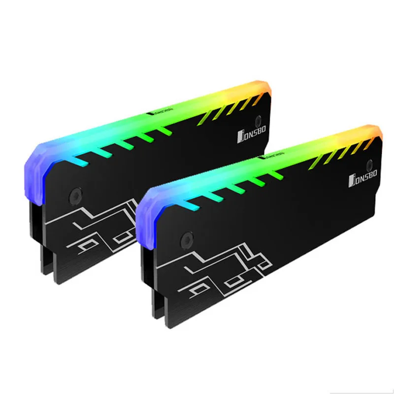 

2PC Memory RAM RGB Cooler Heat Sink Cooling Vest Fin Radiation Dissipate For DIY PC Game Overclocking MOD DDR DDR3 DDR4