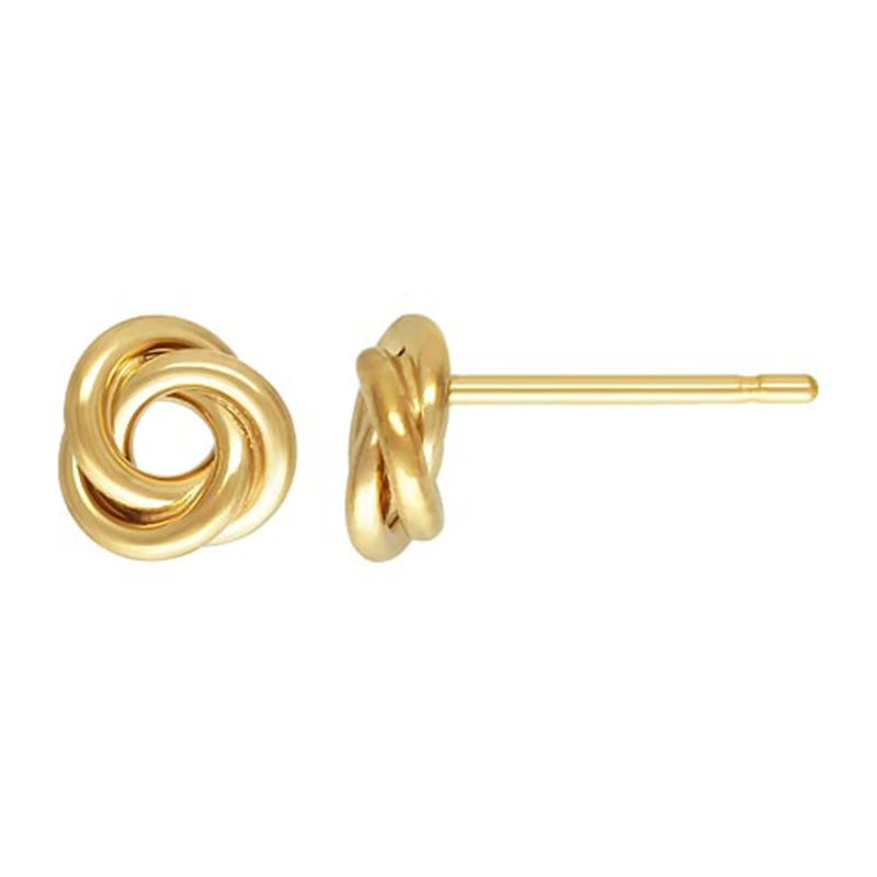 

14K Gold Filled 5mm/6mm Love Knot Earrings Minimalism Jewelry Gold Filled Stud Earrings Brincos Pendientes Oorbellen Earrings