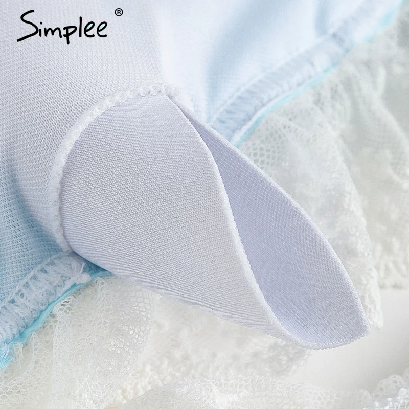 Женский привлекательный купальник Simplee кружевное бикини купальный костюм на