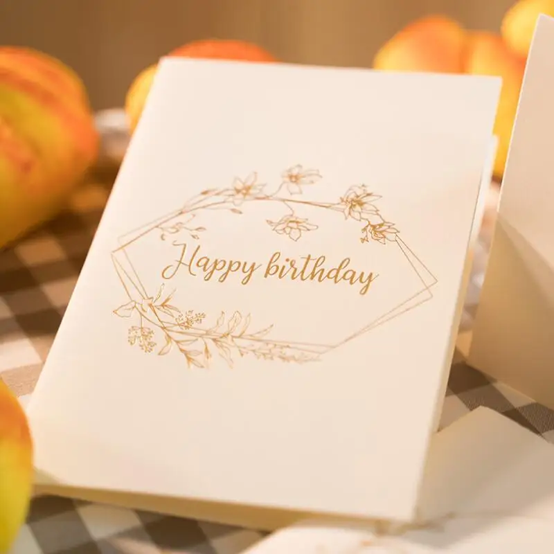 10 шт./лот бронзовая гирлянда печать бумажная подарочная карта простой ретро