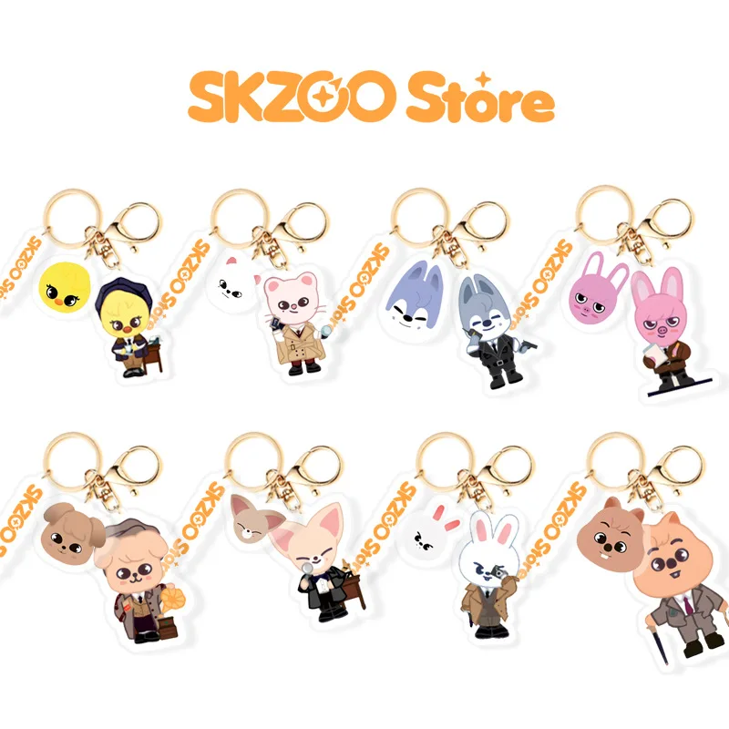

KPOP Straykids Cartoon SKZOO Character Acrylic Key Ring Pendant Accessories Keychain XJ088