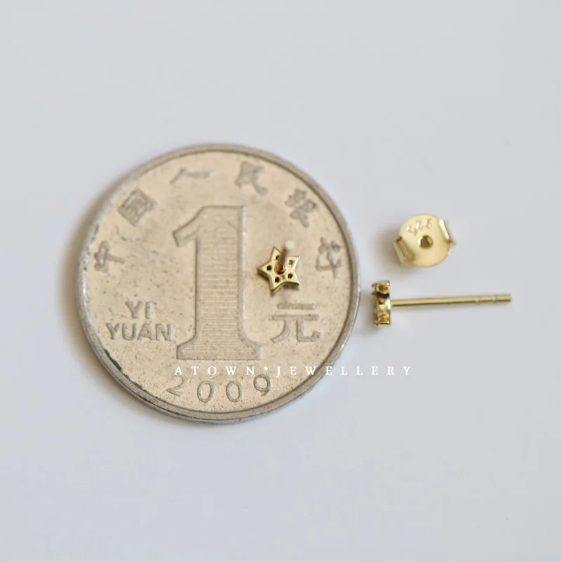 

925 Sterling Silver Minimalist Korean Star Moon Stud Earrings For Fashion Women Chic Jewelry eh1128