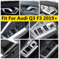 abs stainless steel accessories for audi q3 f3 2019 2022 door armrest window lift button panel handle bowl frame cover trim