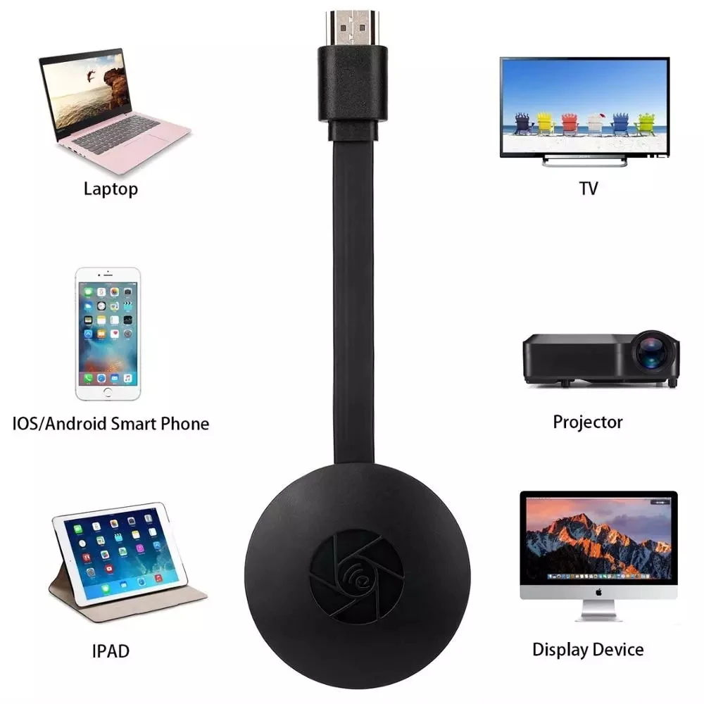 TV Stick Wireles HDMI-compatible Dongle Receiver 2.4G Wifi display 1080P with Miracast Airplay DLNA for Android IOS | Электроника