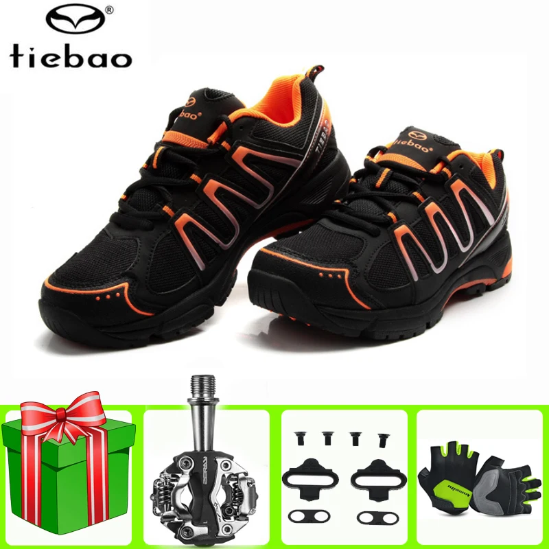 

Велосипедная обувь TIEBAO, профессиональная спортивная самозакрывающаяся обувь для горных велосипедов, с педалями spd