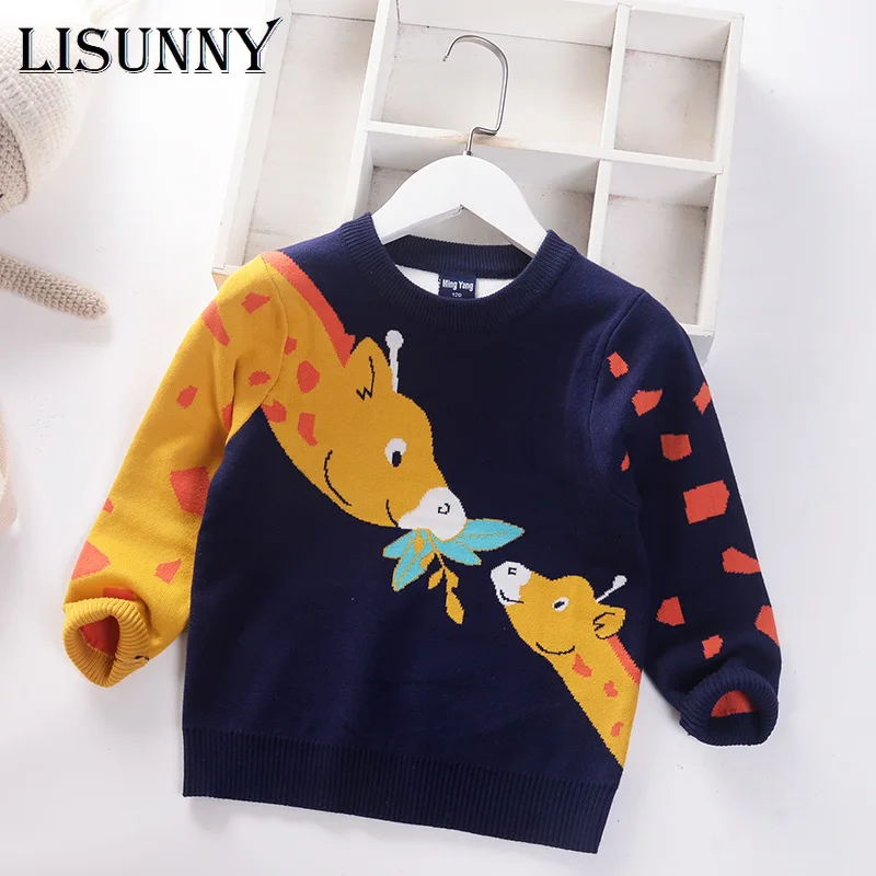

Kids Sweater Boys Pullover Sweater Toddler Jumper 2022 Autumn Winter New Children Clothing Cartoon Fashion Cotton Baby Sweater