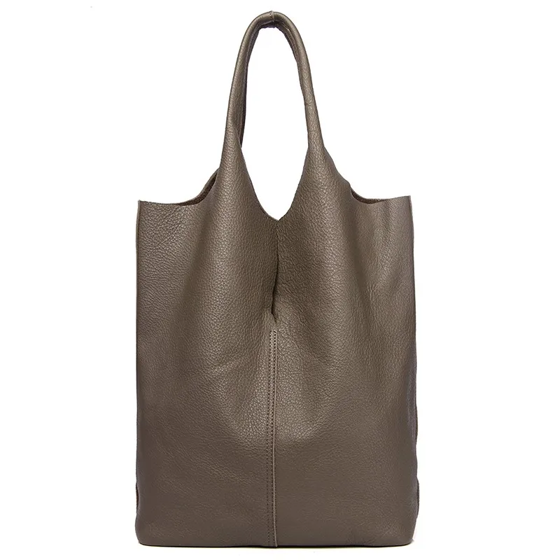 Casual Genuine Leather Women Shoulder Bag Large Female Totes Bag Composite Lady Handbag Brand Designer Cowhide Leather Bag Purse