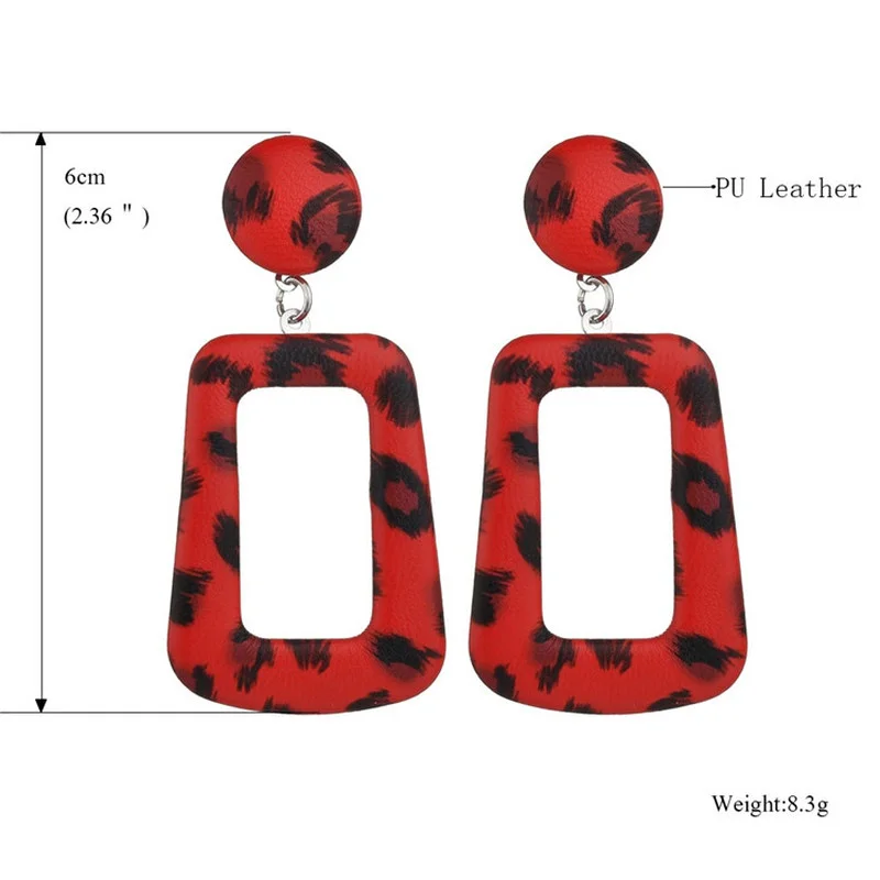 

Punk Leopard Hollow Geometry Earrings Fashion Party Accessories for Women 2021
