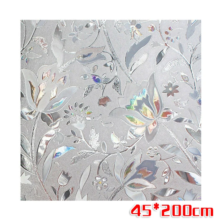 

Self Adhesive Window Film Glue-Free Sun Protection Sticker Bathroom Privacy