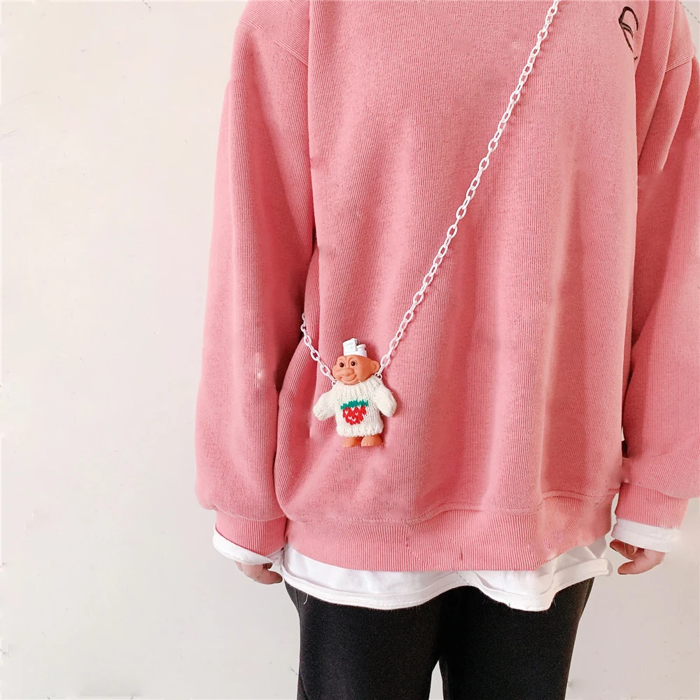 HUANZHI New Harajuku 7cm Funny Silicone Sweater Doll Lighter Case Box Lighter Protector Nostalgic Toys Cigarette Accessories images - 6