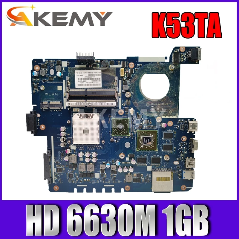 

QBL60 LA-7552P Laptop Motherboard For Asus K53TA K53TK X53T K53T Main Board HD 6630M 1GB