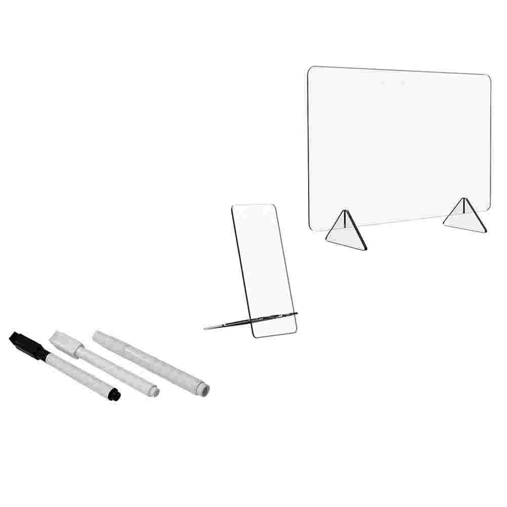 

Прозрачные Акриловые доски для записей, настольные прозрачные доски для записей, стираемые доски, 1 комплект