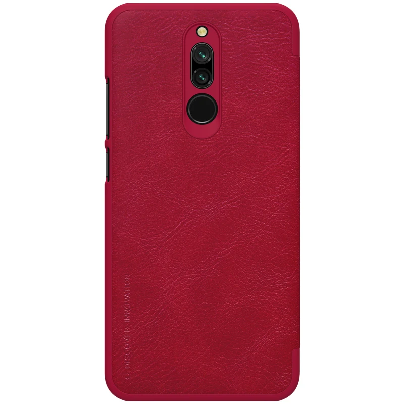 Чехол для xiaomi redmi 8, чехол NILLKIN Qin, винтажный кошелек, флип-чехол, чехол, funda для xiaomi redmi 8, флип-чехол из искусственной кожи чехол - Цвет: Красный