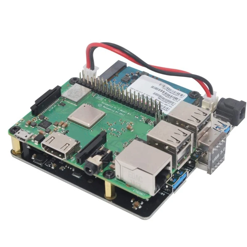 

Compatible for Raspberry Pi Dual mSATA HDD/SSD Storage Expansion Board X852 USB 3.0 Mobile Hard Disk Module