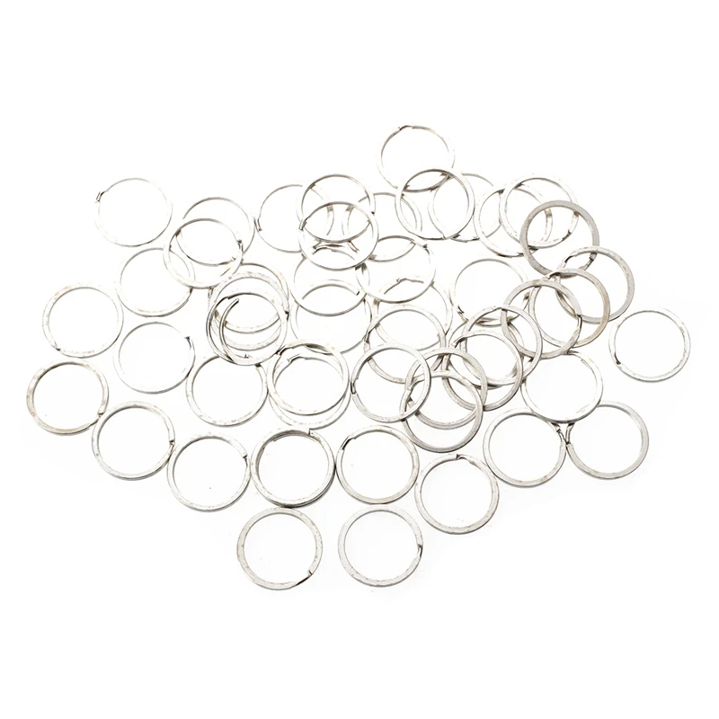 

50PCS Silver Tone Split Jump Rings Key Chain Part 28mm with 100PCS Ring 25mm for Keyring Keychain