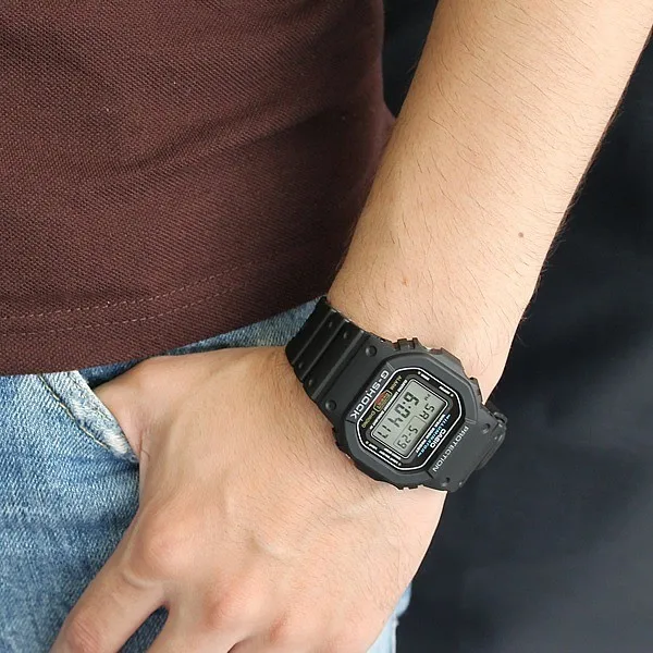 Casio DW-5600E-1V мужские ударопрочные японские часы с подсветкой и высокой  водозащитой | Наручные часы | АлиЭкспресс
