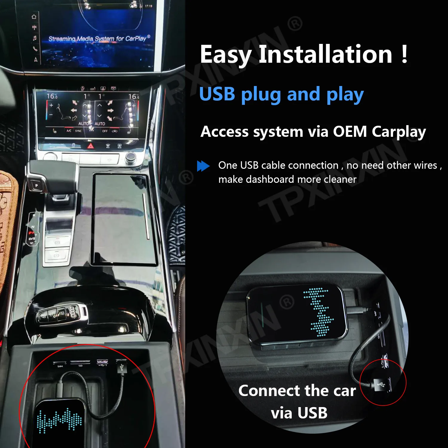 Обновленное радио Carplay Android Авто Аудио для Mercedes Benz S-klase 2018-20 Apple беспроводной AI Box