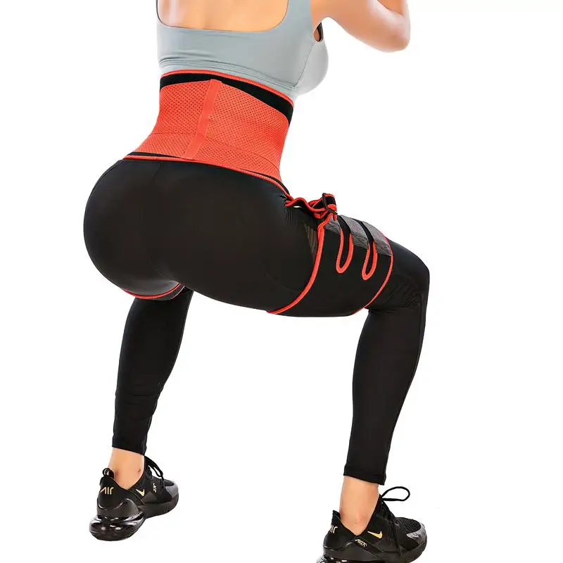 3 in 1 Burn Fat Neoprene Heat Compress Slimming Belt Women Push Up Butt Sweat Slim Waist Trainer Thigh Trimmer Leg Shapers
