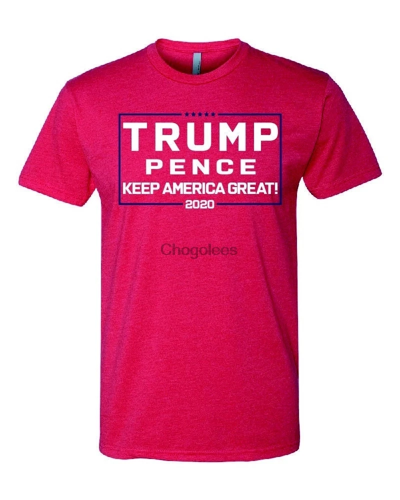 Рубашки с надписью Дональд Трамп 2020 года Pence Keep America Great next level|Мужские футболки| |