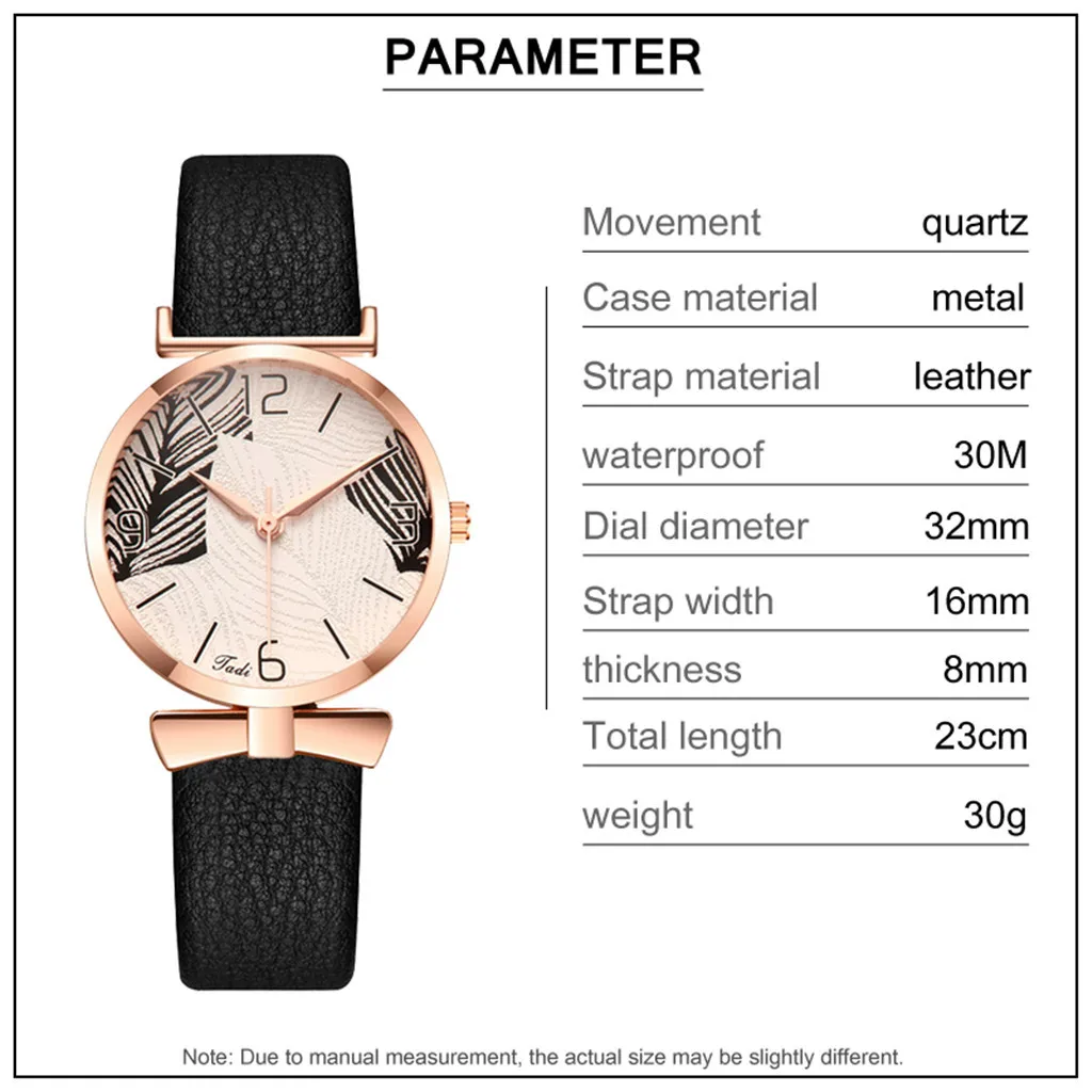 

watch reloj zegarek damski Ladies belt quartz watch digital leaf pattern fashion casual simple business watch W3