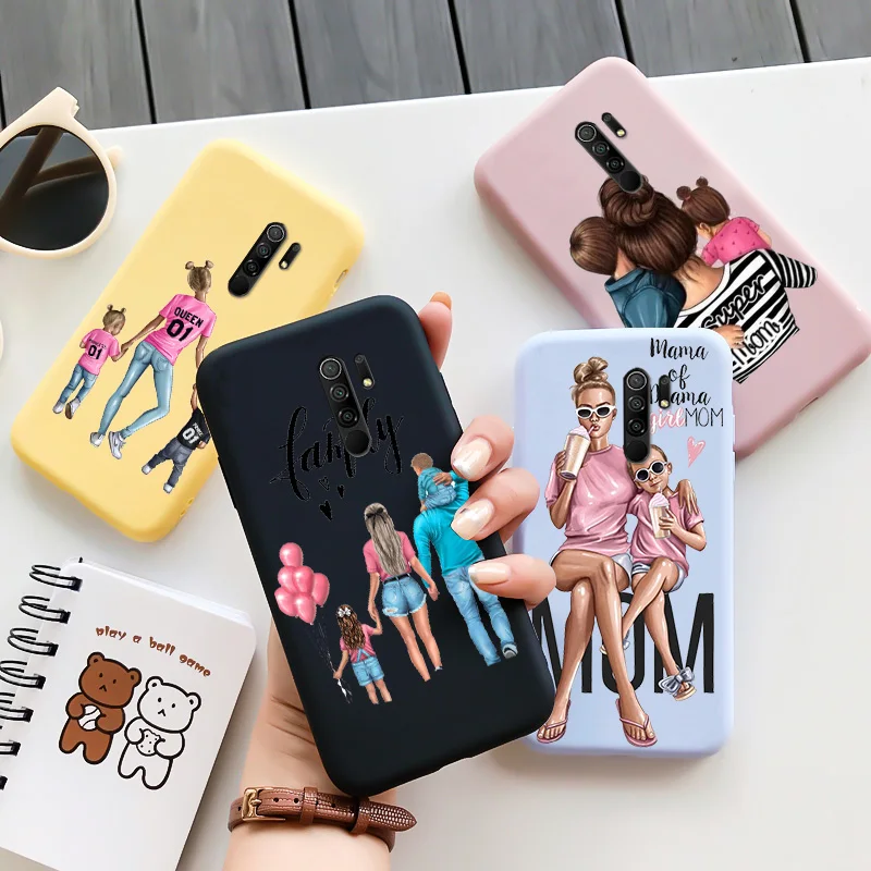

Family Girl TPU Soft Shell For XIAOMI Redmi 9 Prime Poco M2 9C NFC POCO C3 Case Silicone Matte Personality Shell For Redmi9 Case