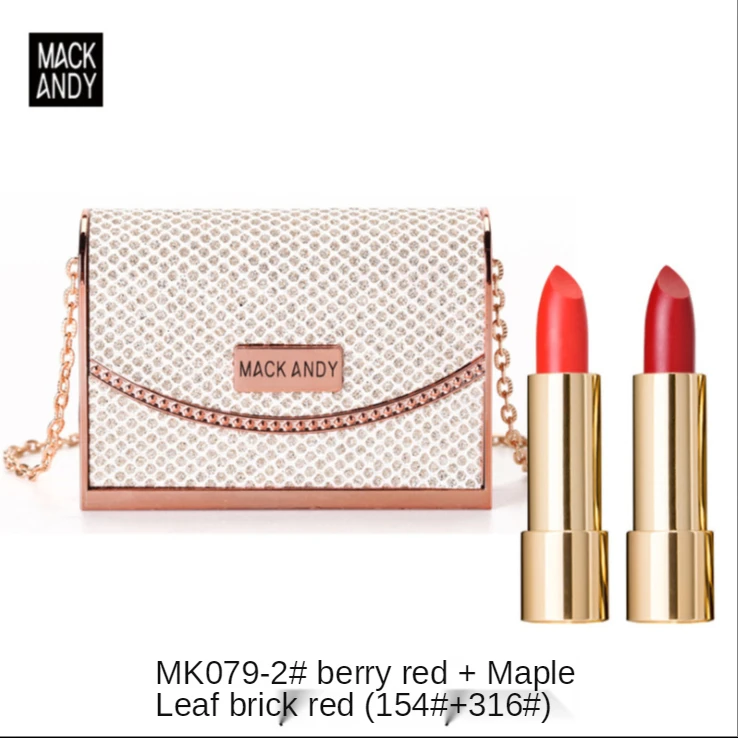 

Colorful necklace lipstick lip gloss double lipstick