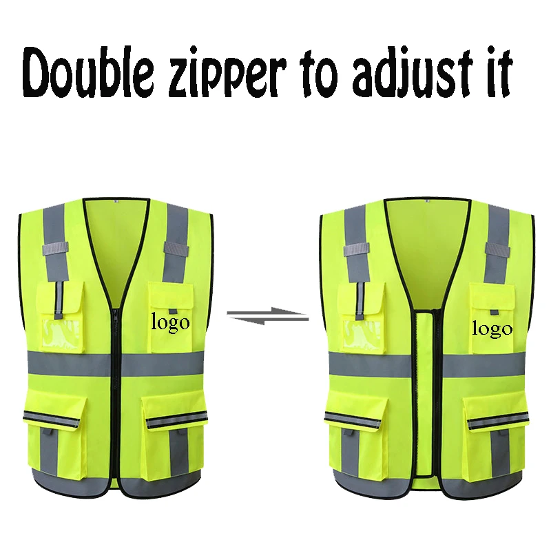 Защитный жилет светоотражающий повышенной видимости ANSI класса 2 с карманами и
