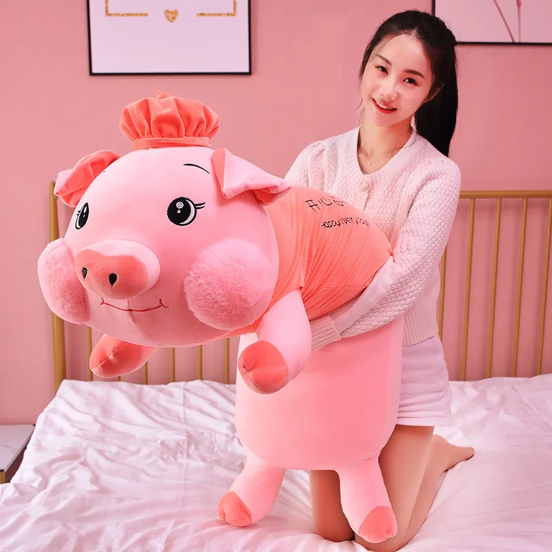 

80-100 см большая мультяшная свинка, плюшевые игрушки, мягкая кукла-животное, мягкая игрушка для детей, детские подарки на день рождения, Рожде...