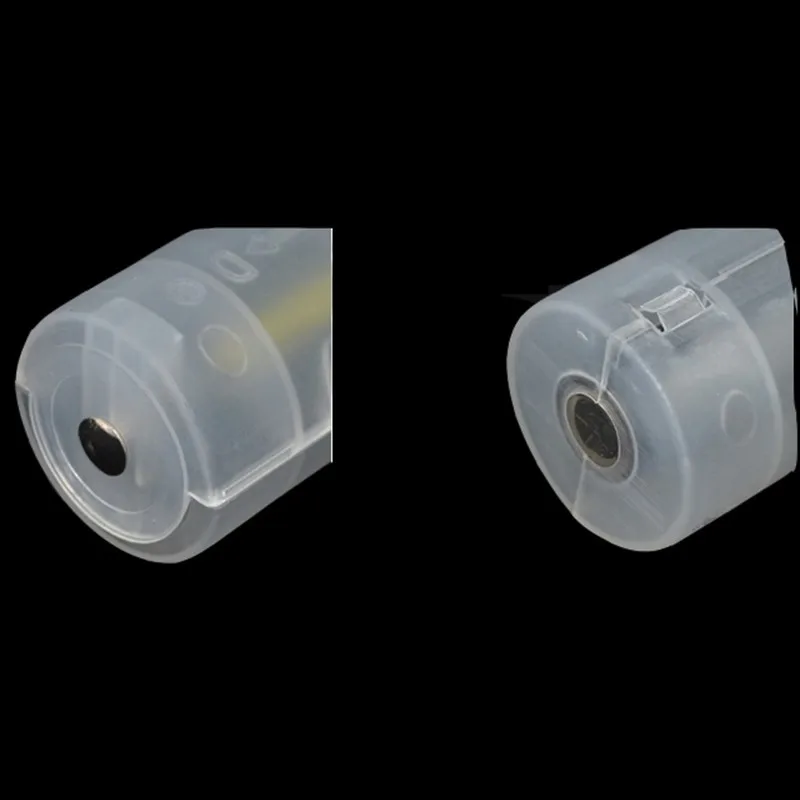1/2/5 шт. прозрачный белый пластиковый переходник для батареи размера АА в D