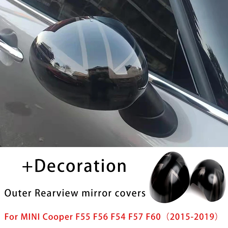 Для Mini Cooper One S JCW F54 F55 F56 F57 F60 до июля 2019 г. Черный флаг автомобиля снаружи зеркала
