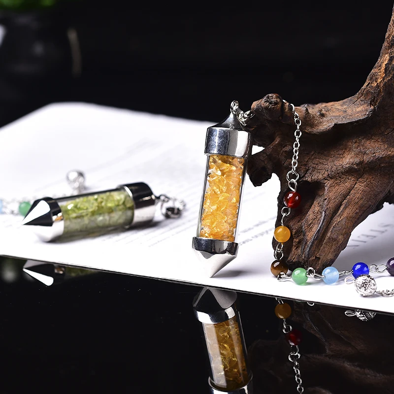 Маятник из натурального камня Wicca Dowsing подвеска Рэйки колеса жизни драгоценные