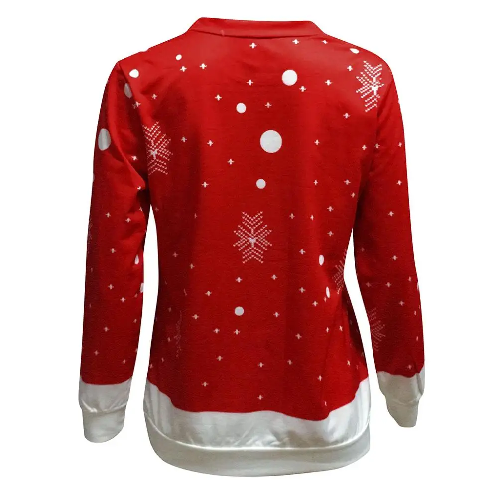 Рождественский свитер женские теплые вязаные пуловеры с рождественским принтом