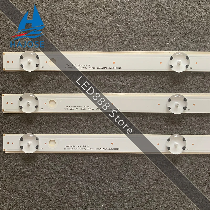 Лента светодиодная 830 мм для LG 43UK6300PLB 43UJ634V 43lj61 _ fhd_l LC43490059A Innotek 17 лет 43 дюйма AGF79078001 3