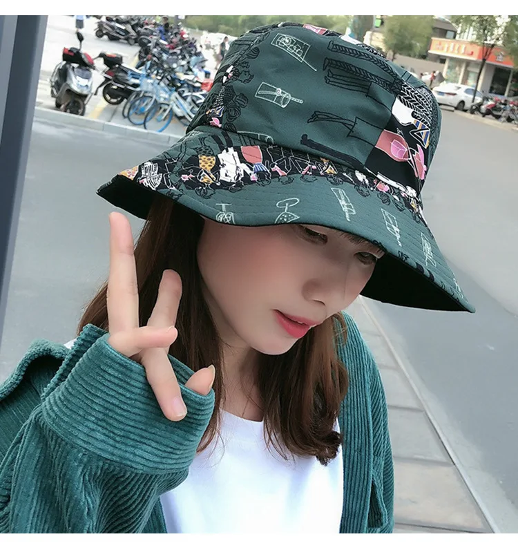 Осень зима 2020 двухсторонняя Панама с принтом шляпа в рыбацком стиле уличная