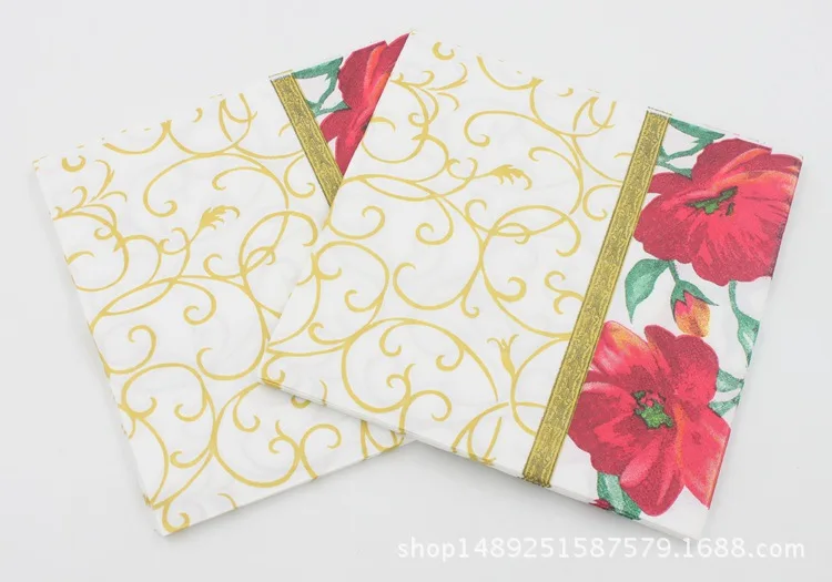 

20Napkins/lot 33x33cm Color Printed Napkins Creative Paper Napkins DIY Birthday Wedding Party Paper Towel Decoration