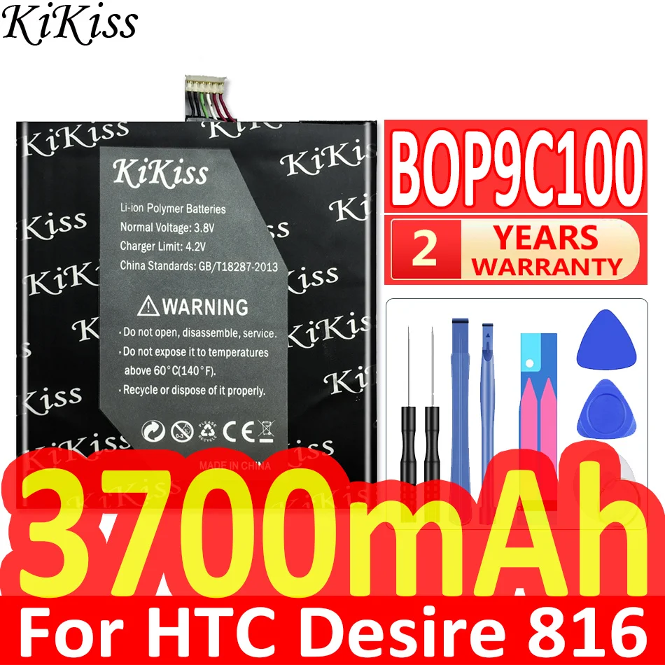 

3700mAh High Capacity Battery For HTC Desire 816 Dual sim D816W Li-ion Polymer Battery Big Power BOP9C100