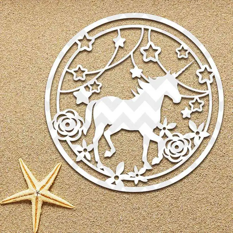 Единорог высечки для DIY скрапбукинга декоративные бумажные карты полый конь