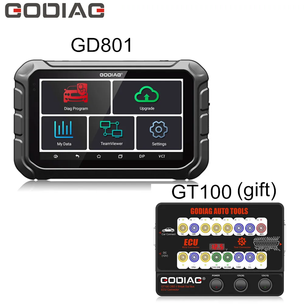 GODIAG GD801 программирование ключей полная версия поддержка Odomter/IMMO/EPB/TPS/SRS/TPMS /EEPROM