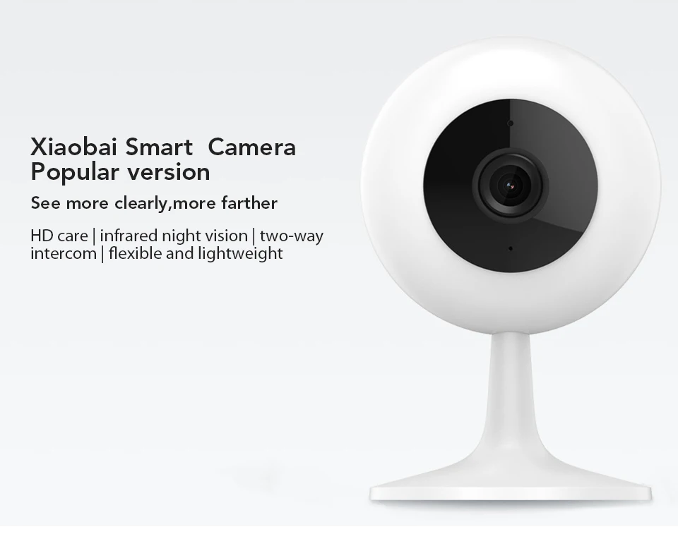 Xiaomi Mijia xiaobay умная камера 720P WIFI инфракрасная смарт-камера ночного видения HD Беспроводная ip-камера 100,4 градусов домашняя камера видеонаблюдения