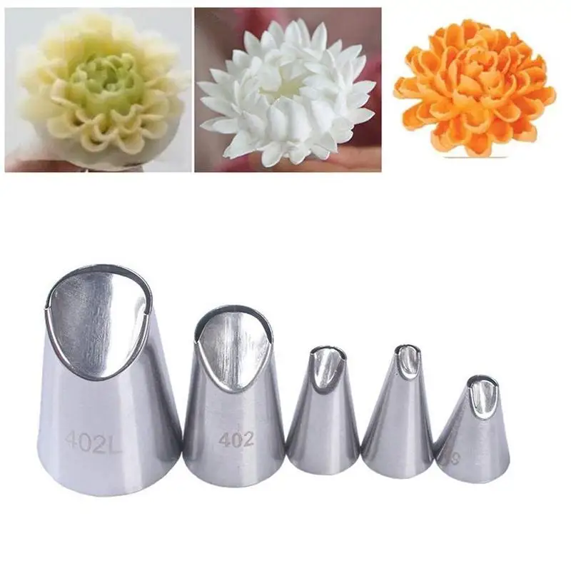 

Chrysanthemum Mouth Decorating Cupcake Set Steel Icing Piping Pastry Nozzles Cake Cream Flowers Tool