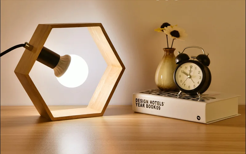 

Bedroom bedside eye protection desk lamp children's Nordic wood night lamp Beautiful warm and romantic modern night light