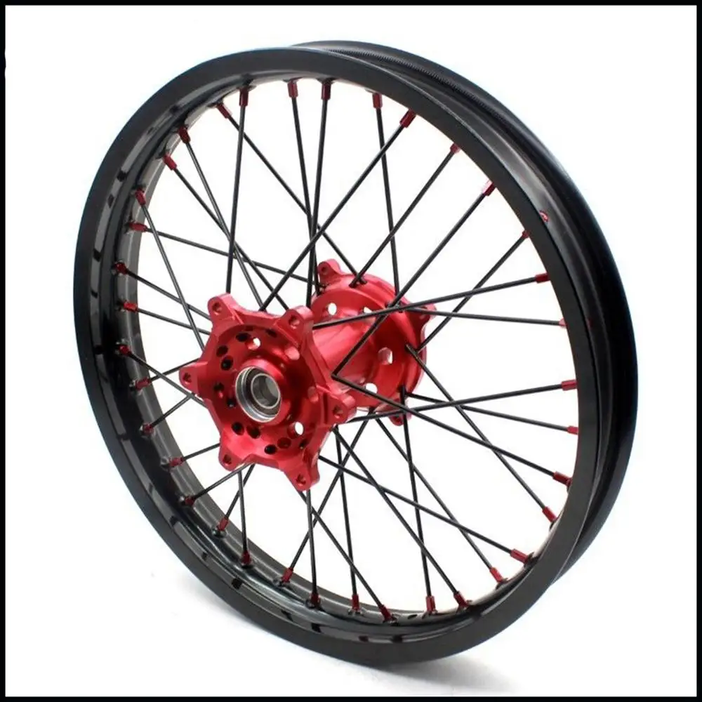 21/19 MX Мотоцикл колеса диски набор для YAMAHA YZ 125/250 1999 2019 YZ250F 2001 YZ450F 2003 красный ниппель