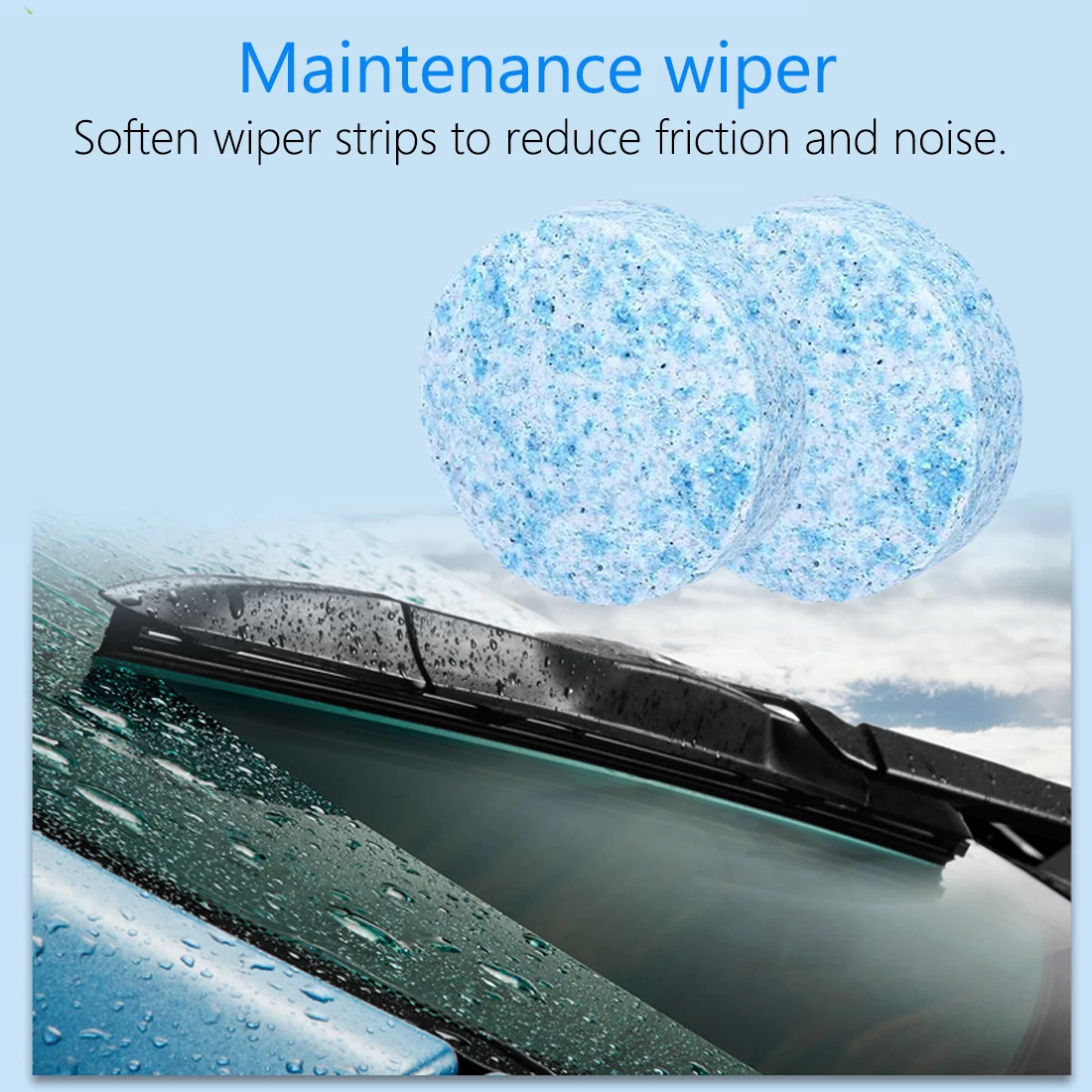 

10Pcs/Pack Condensed Effervescent Tablet Wiper Car Solid Wiper Auto Window Cleaning Car Windshield Glass Cleaner Car Tools