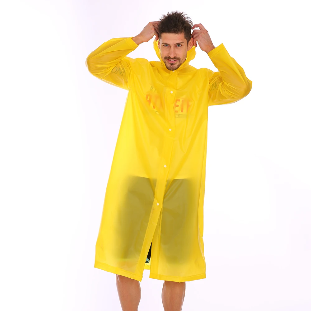 Водонепроницаемый плащ хорошего качества многоразовый прозрачный из ПВХ Модный