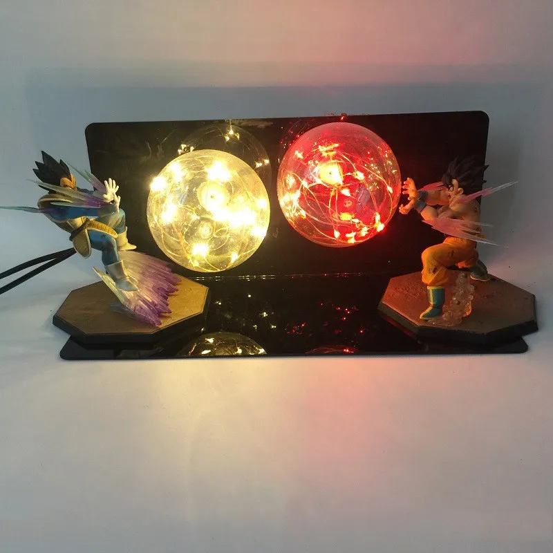 changeable Двойной Dragon Ball Вегета Goku kamehameha лампы светодиодные Dragon Ball Z Led Электрический Ночной светильник Настольная лампа для Спальня Xmas игрушка в подарок - Испускаемый цвет: changeable