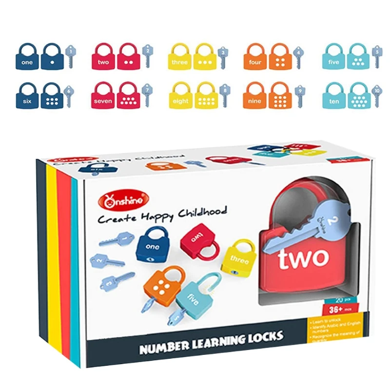 

1Set Counting Learning Toy Numeric Locks Developmental Numbers Letters Matching Toy Montessori Preschool Educational Toy